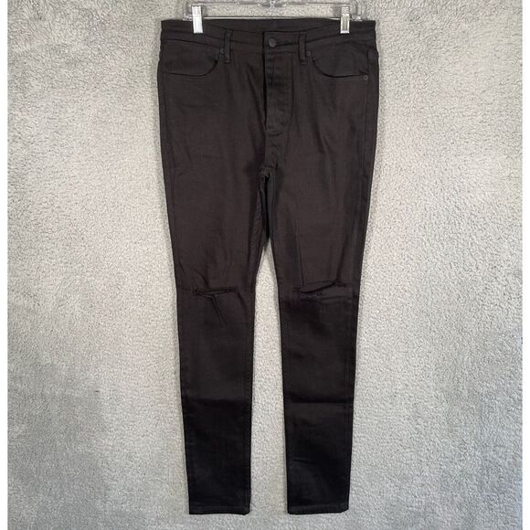 Ksubi Jeans Mens 34x32 (32x31) Van Winkle Ace Black Slice Slim Fit Stretch